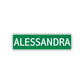 Alessandra Street Sign Children Name Room Plate
