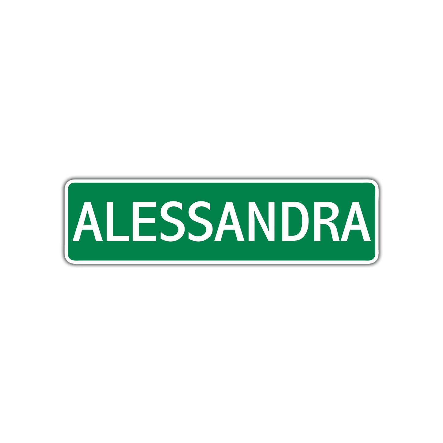 Alessandra Street Sign Children Name Room Plate