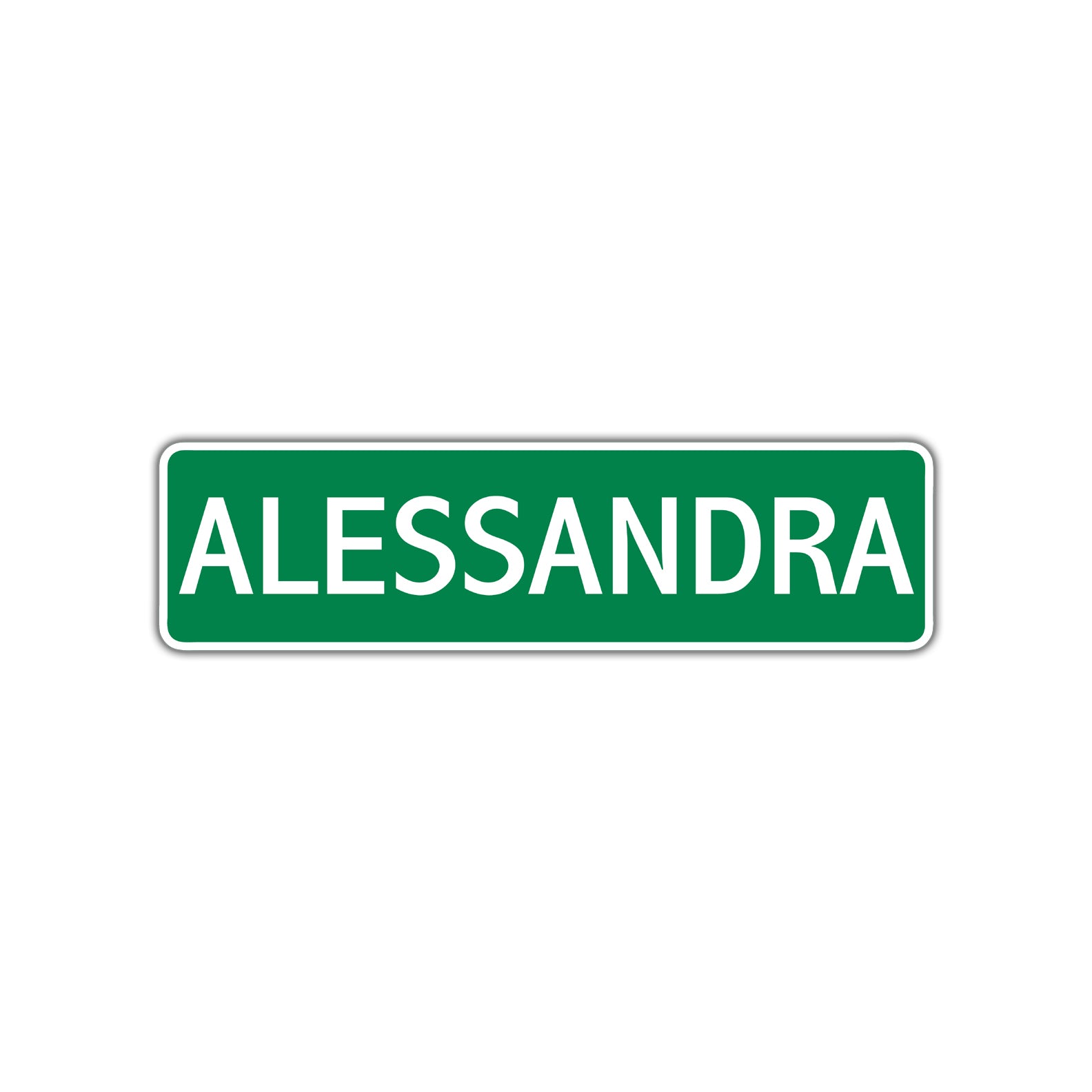 Alessandra Street Sign Children Name Room Plate