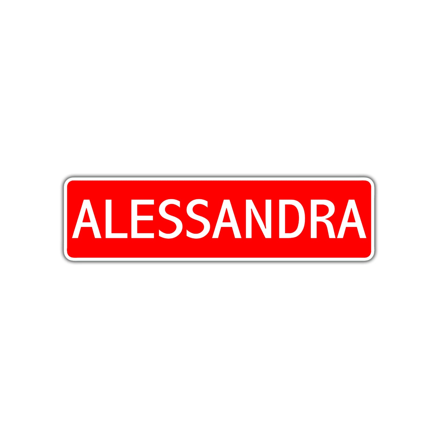 Alessandra Street Sign Children Name Room Plate