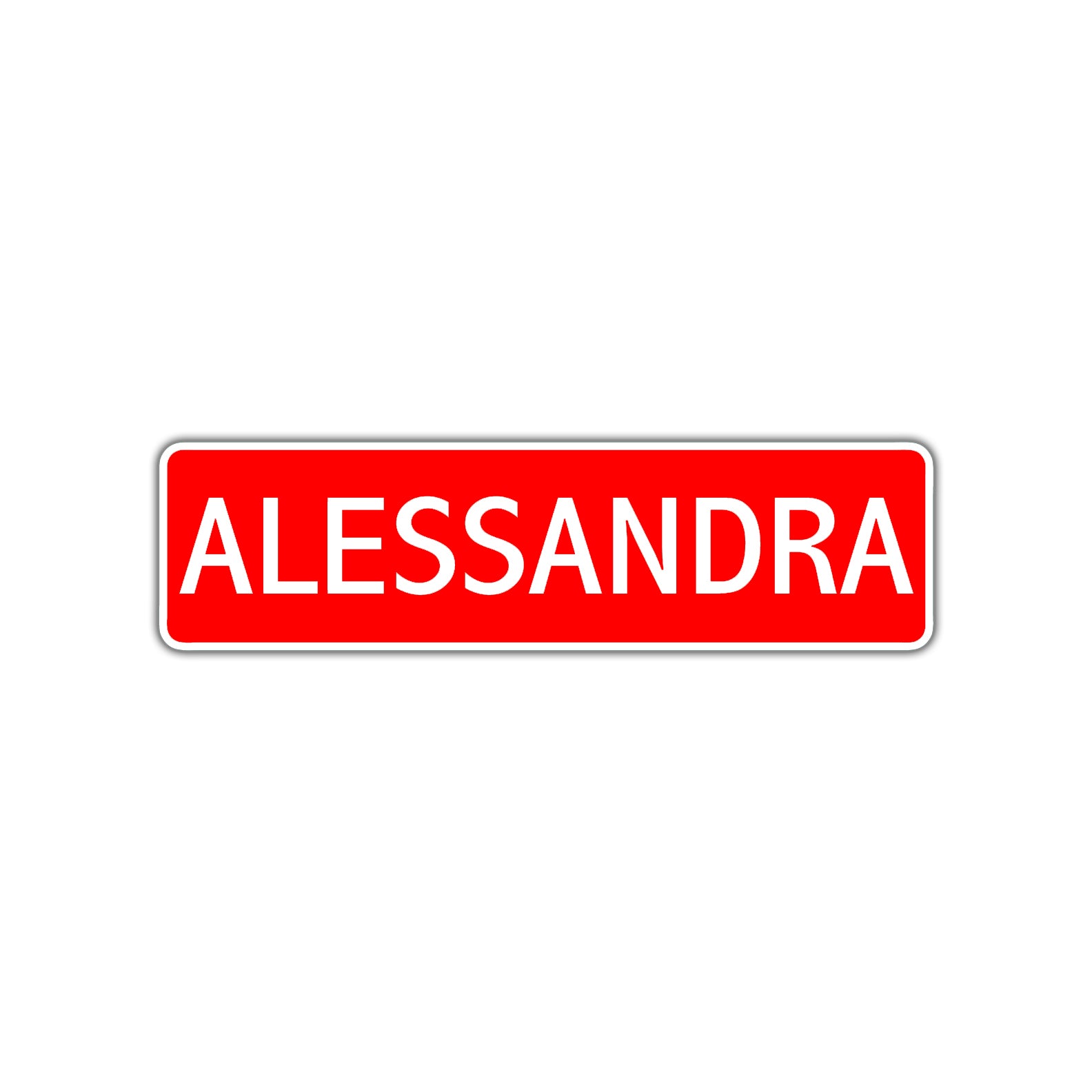 Alessandra Street Sign Children Name Room Plate