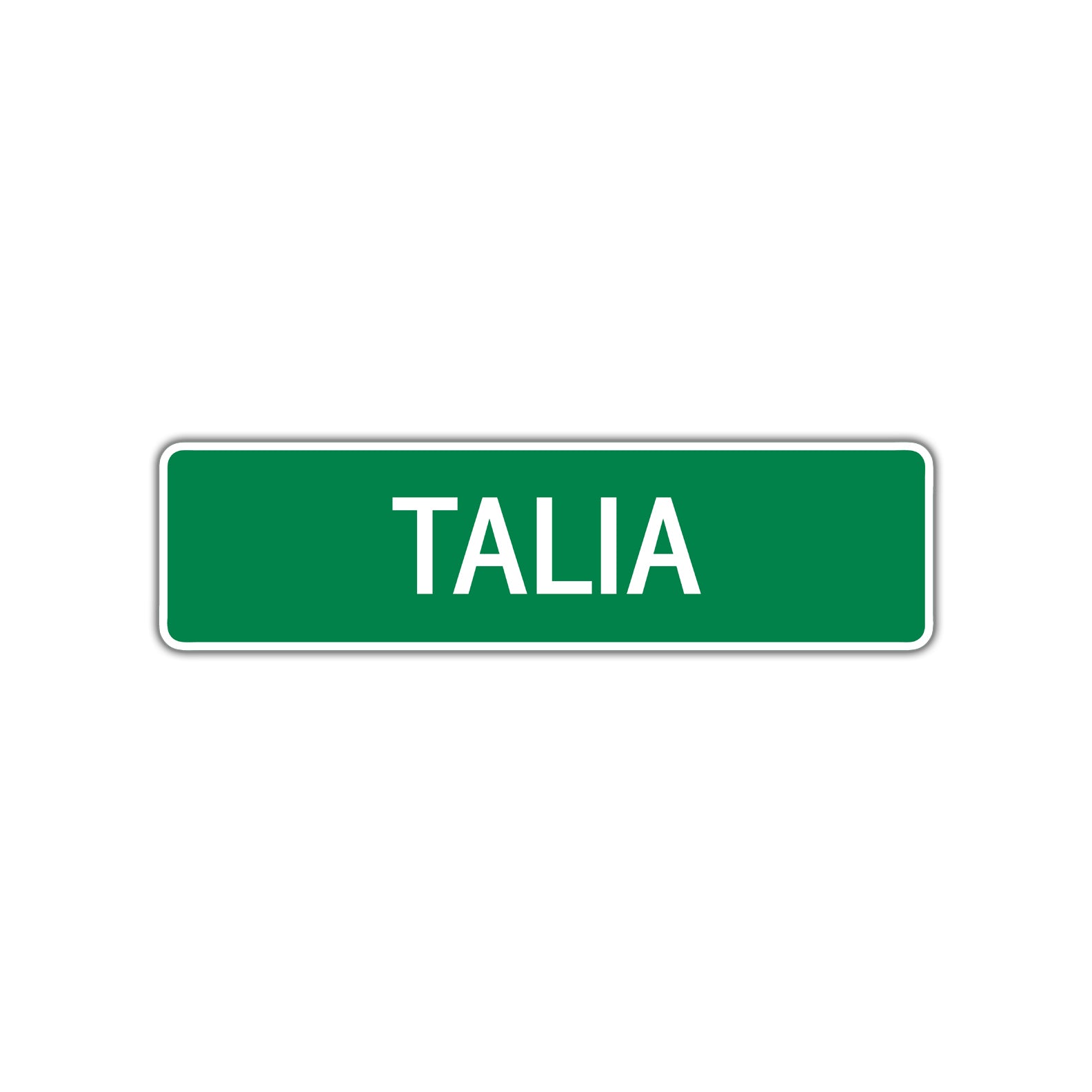 Talia Street Sign Children Name Room Plate