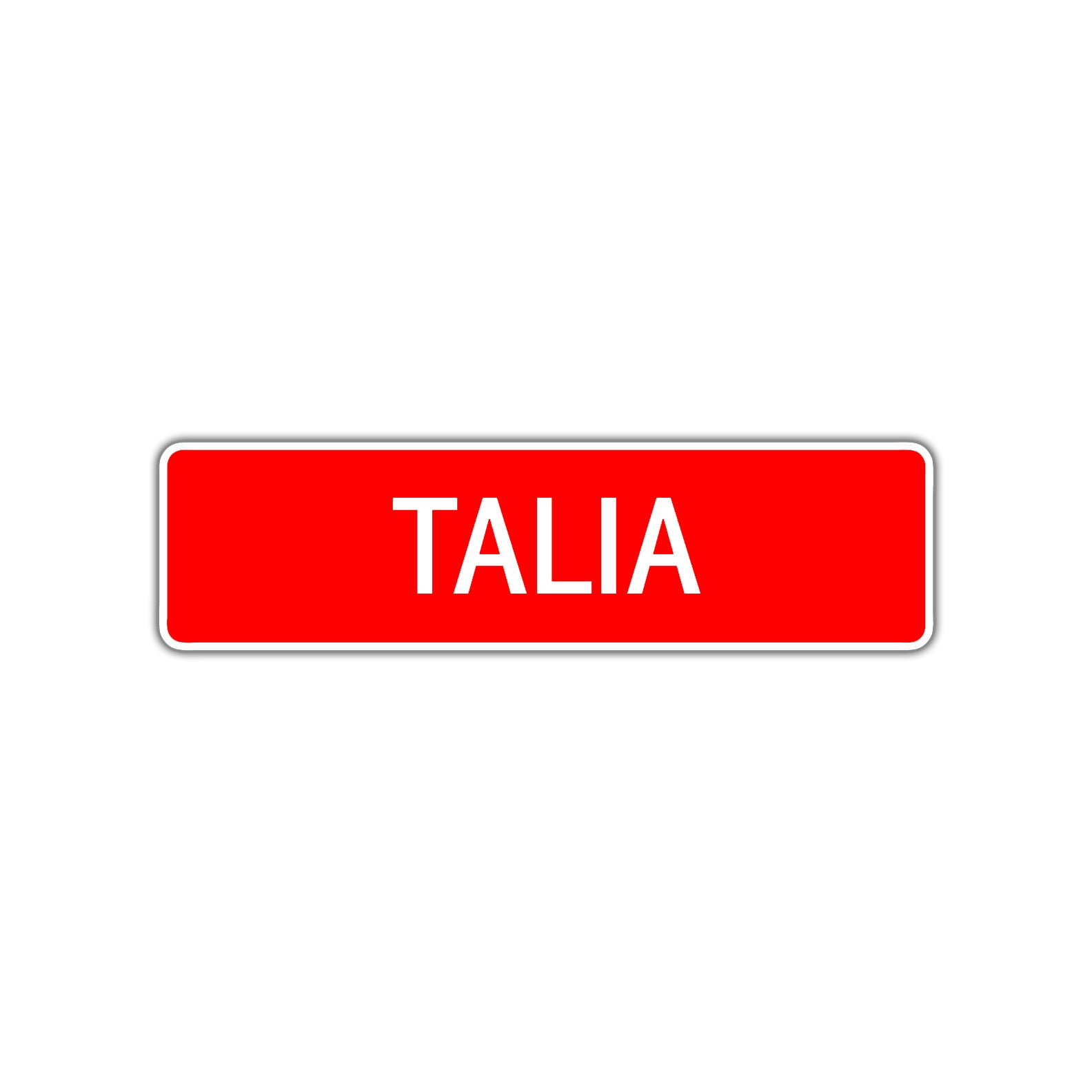 Talia Street Sign Children Name Room Plate