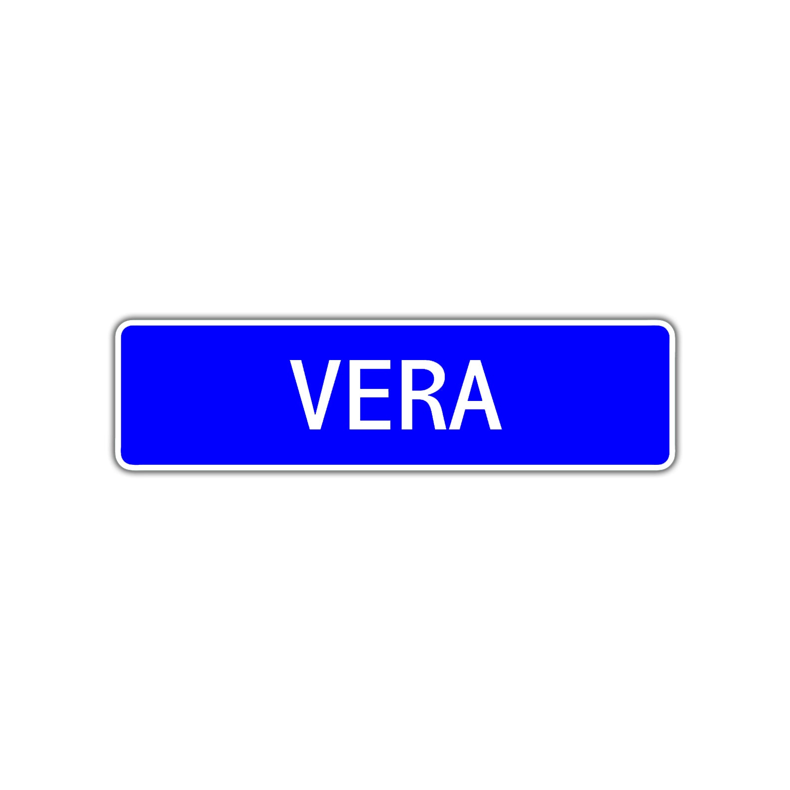Vera Street Sign Children Name Room Plate