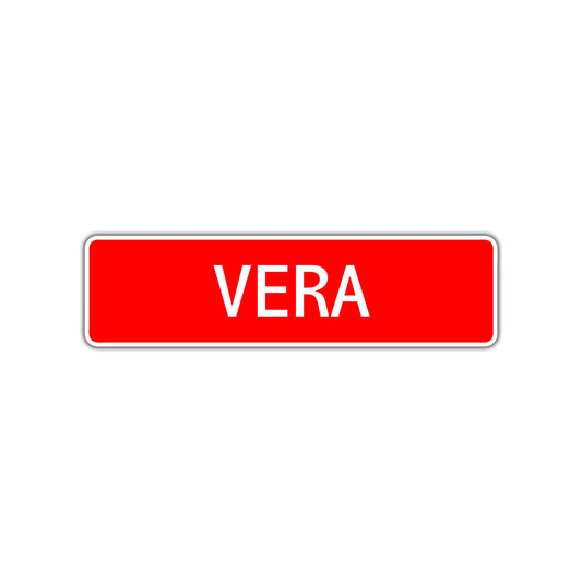 Vera Street Sign Children Name Room Plate