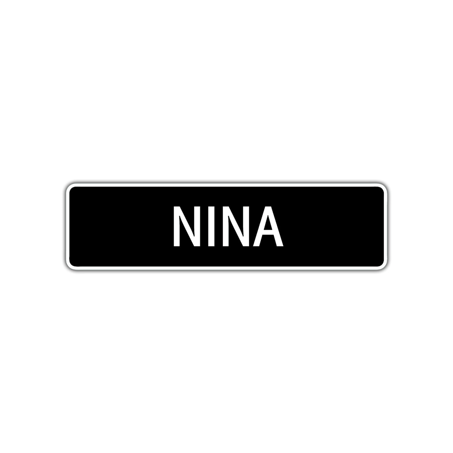 Nina Street Sign Children Name Room Plate