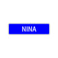 Nina Street Sign Children Name Room Plate