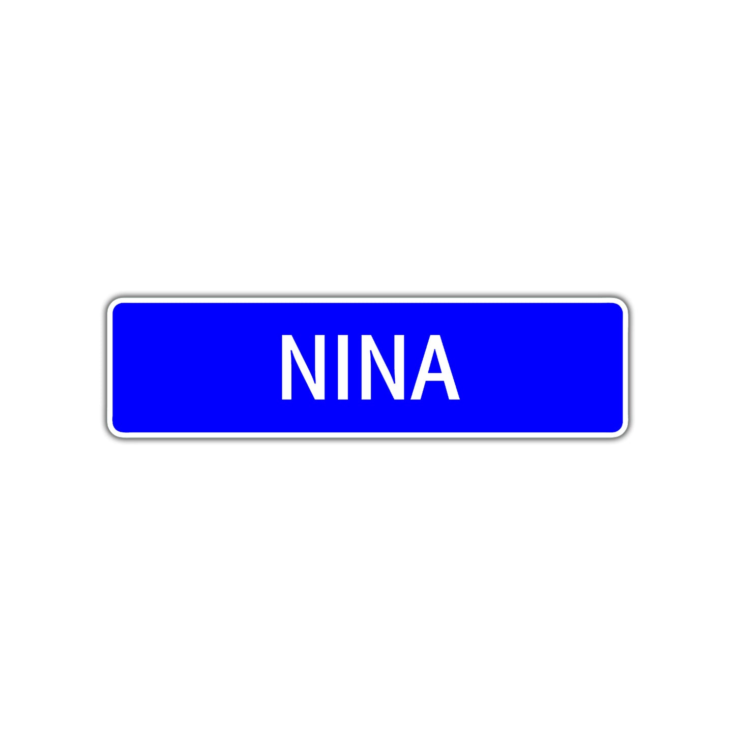 Nina Street Sign Children Name Room Plate