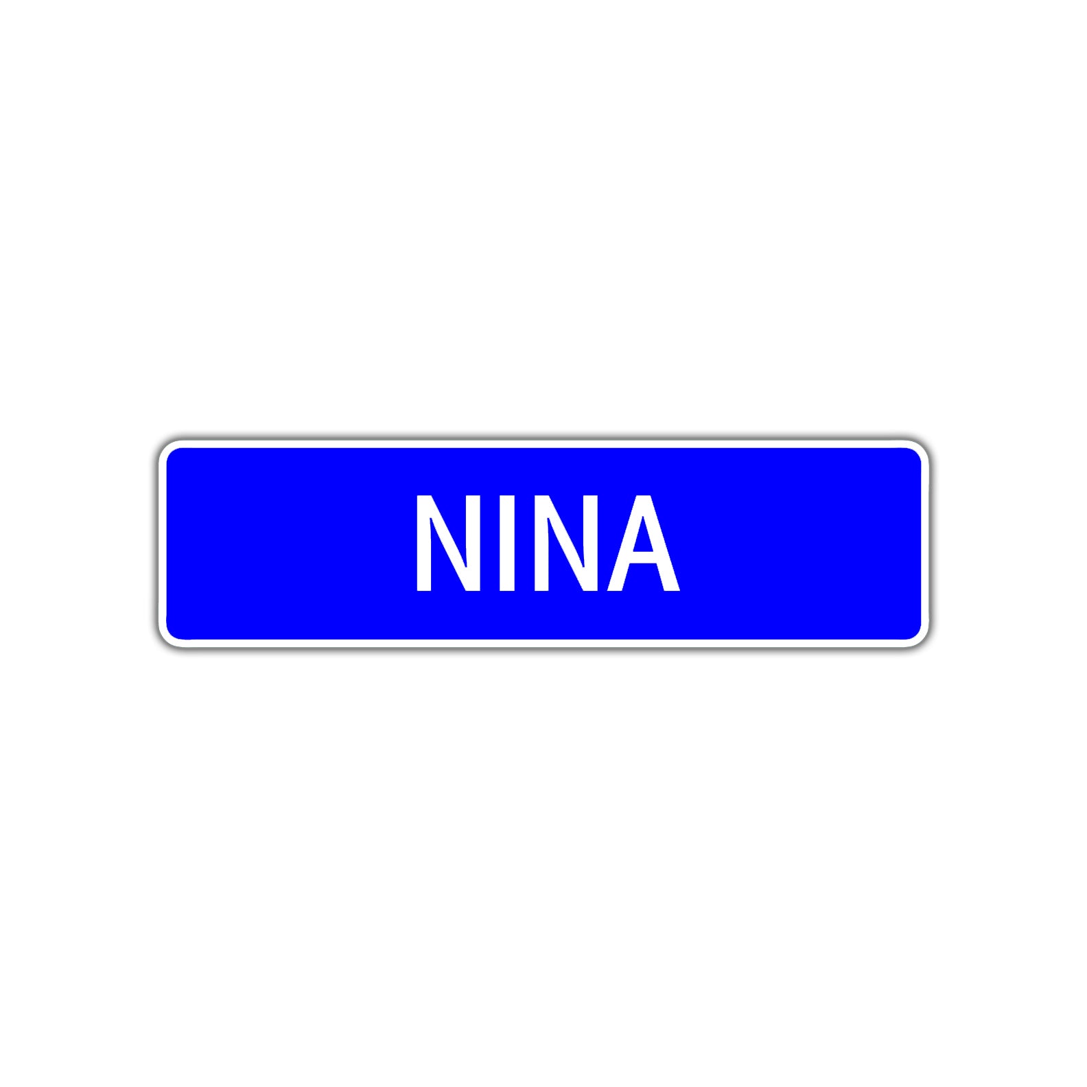 Nina Street Sign Children Name Room Plate