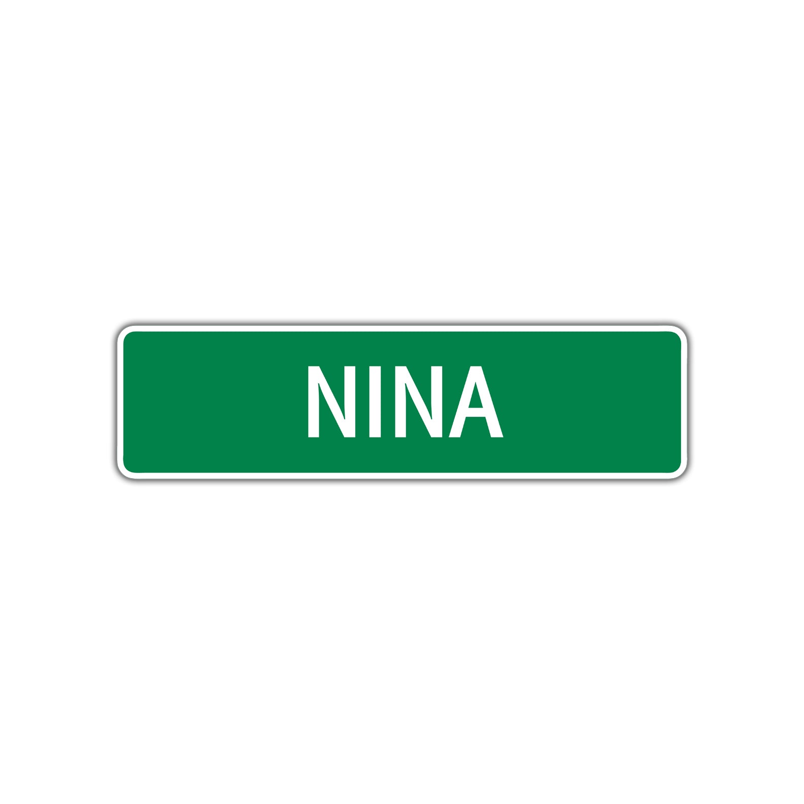 Nina Street Sign Children Name Room Plate
