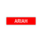 Ariah Street Sign Children Name Room Plate