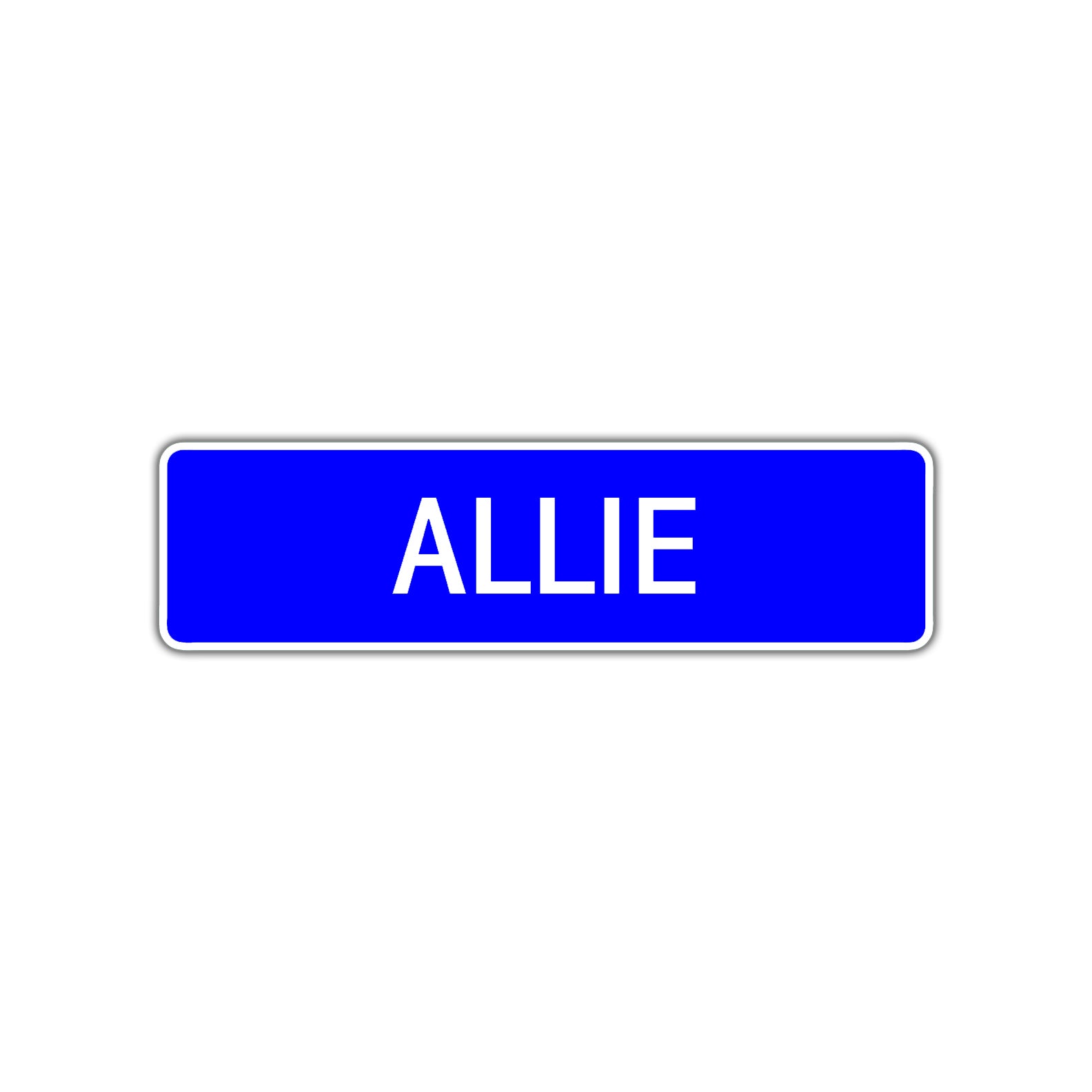 Allie Street Sign Children Name Room Plate