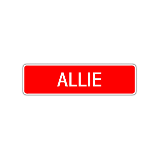 Allie Street Sign Children Name Room Plate