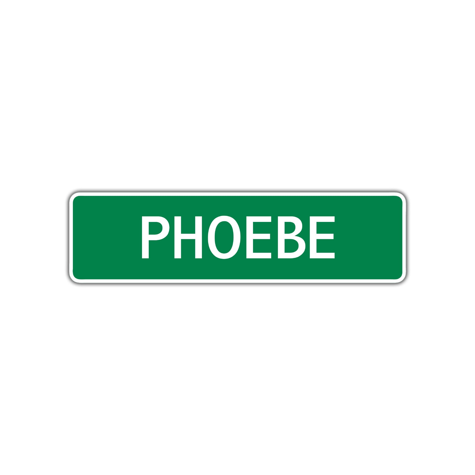 Phoebe Street Sign Children Name Room Plate