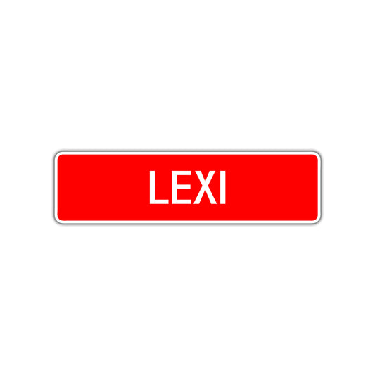 Lexi Street Sign Children Name Room Plate