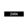 Zara Street Sign Children Name Room Plate