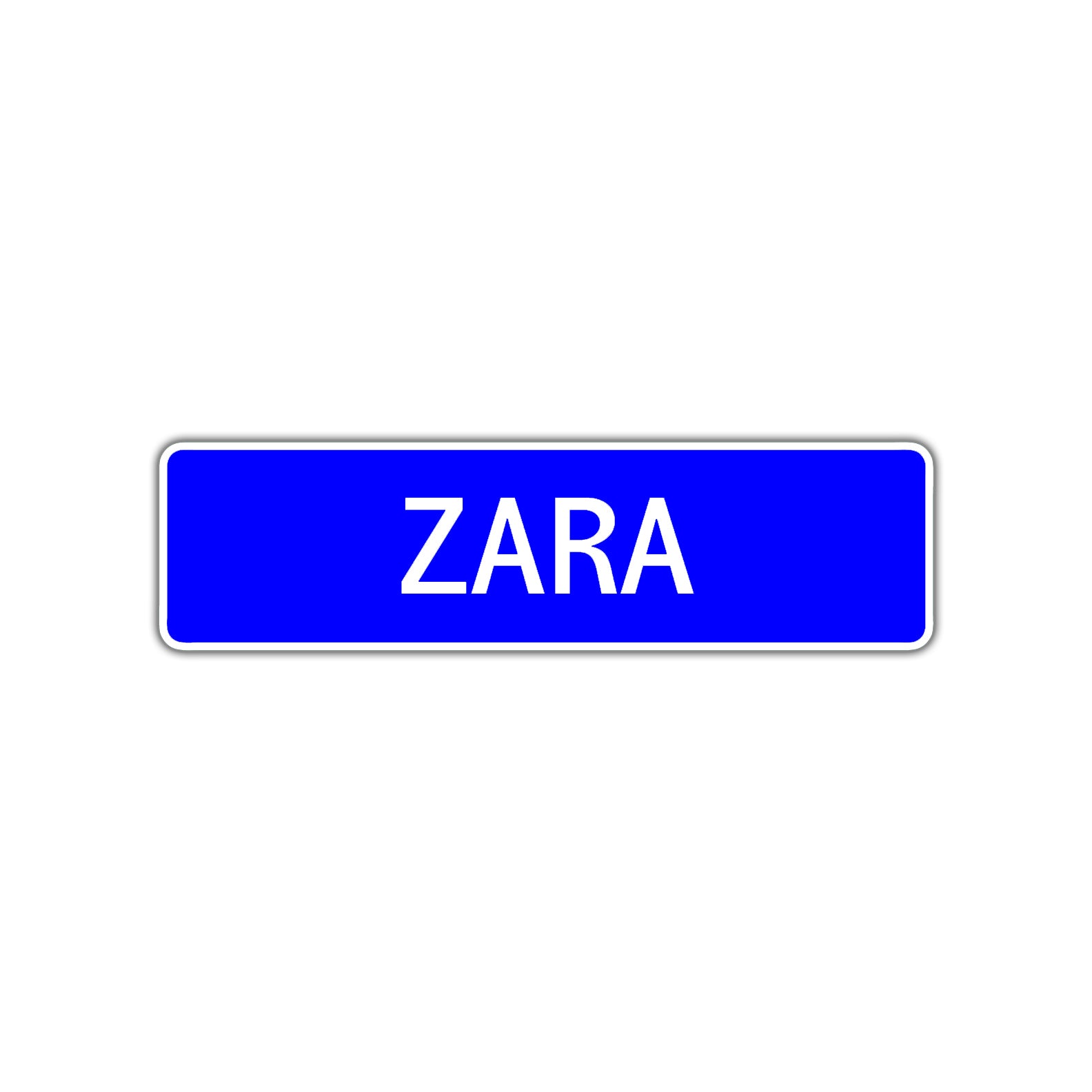 Zara Street Sign Children Name Room Plate