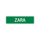 Zara Street Sign Children Name Room Plate