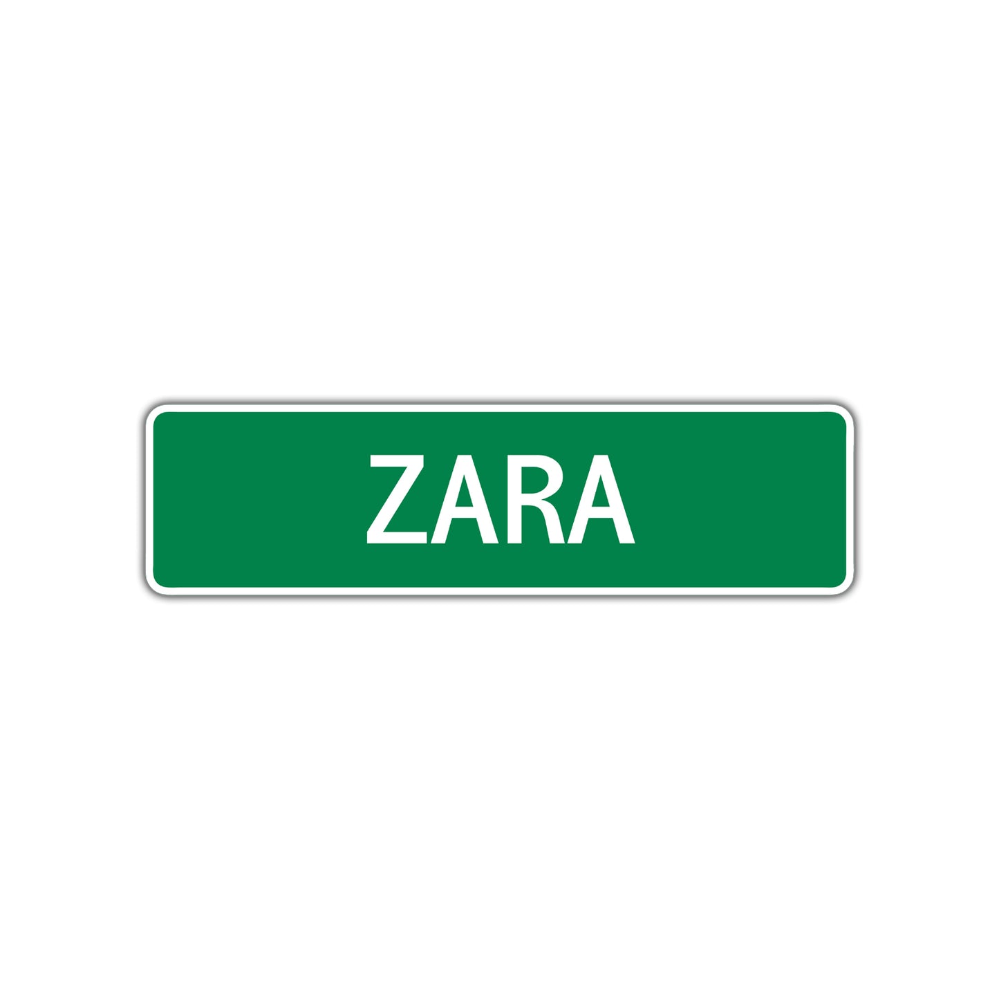 Zara Street Sign Children Name Room Plate