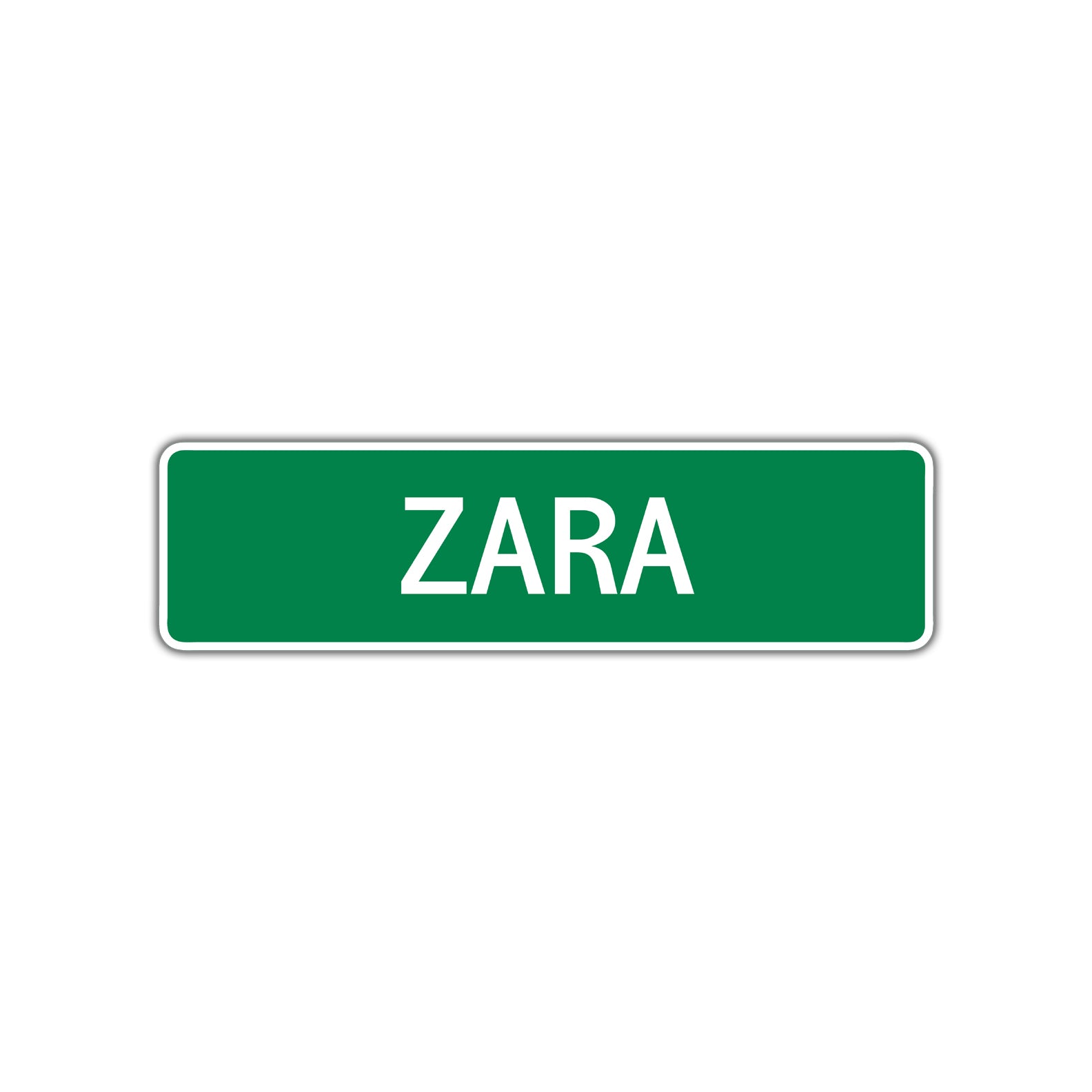 Zara Street Sign Children Name Room Plate