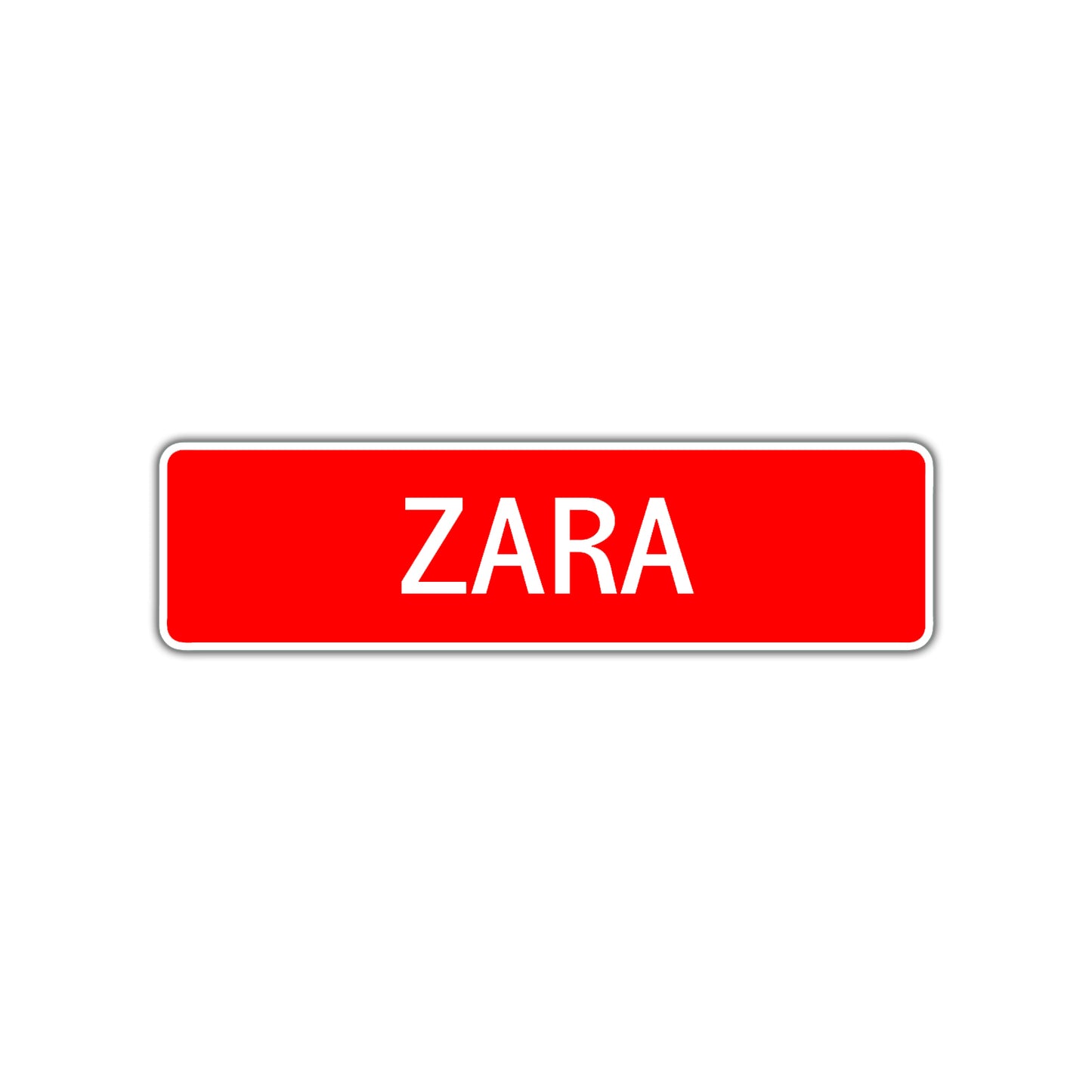 Zara Street Sign Children Name Room Plate