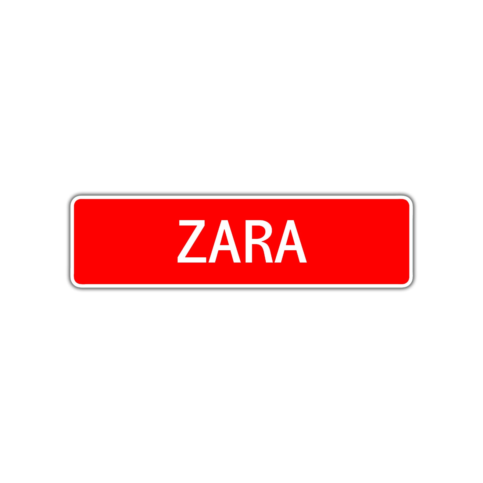 Zara Street Sign Children Name Room Plate