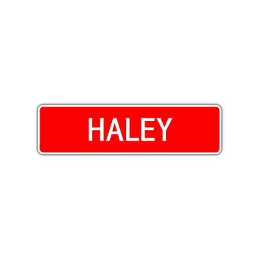Haley Street Sign Children Name Room Plate