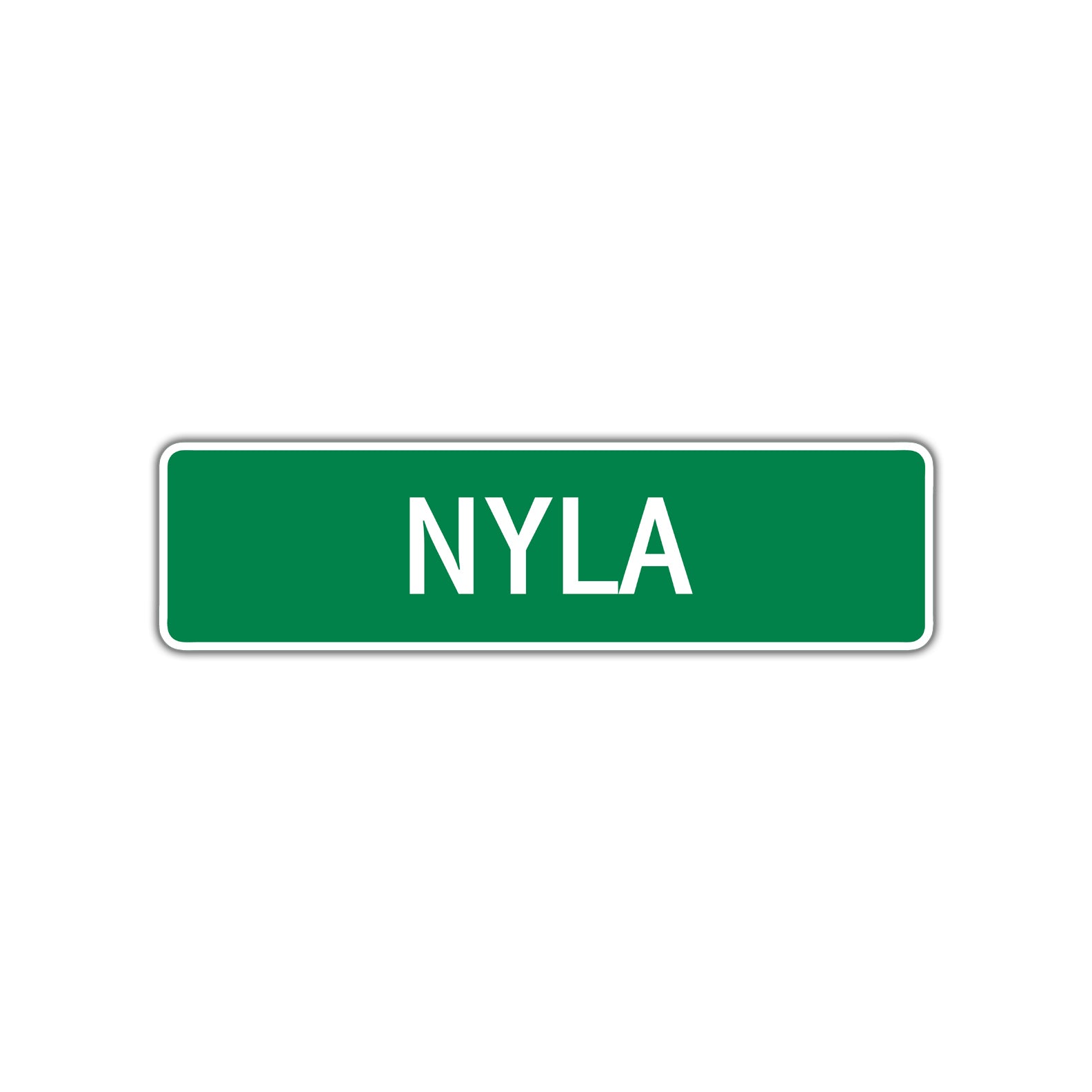 Nyla Street Sign Children Name Room Plate