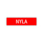 Nyla Street Sign Children Name Room Plate