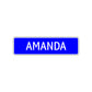 Amanda Street Sign Children Name Room Plate
