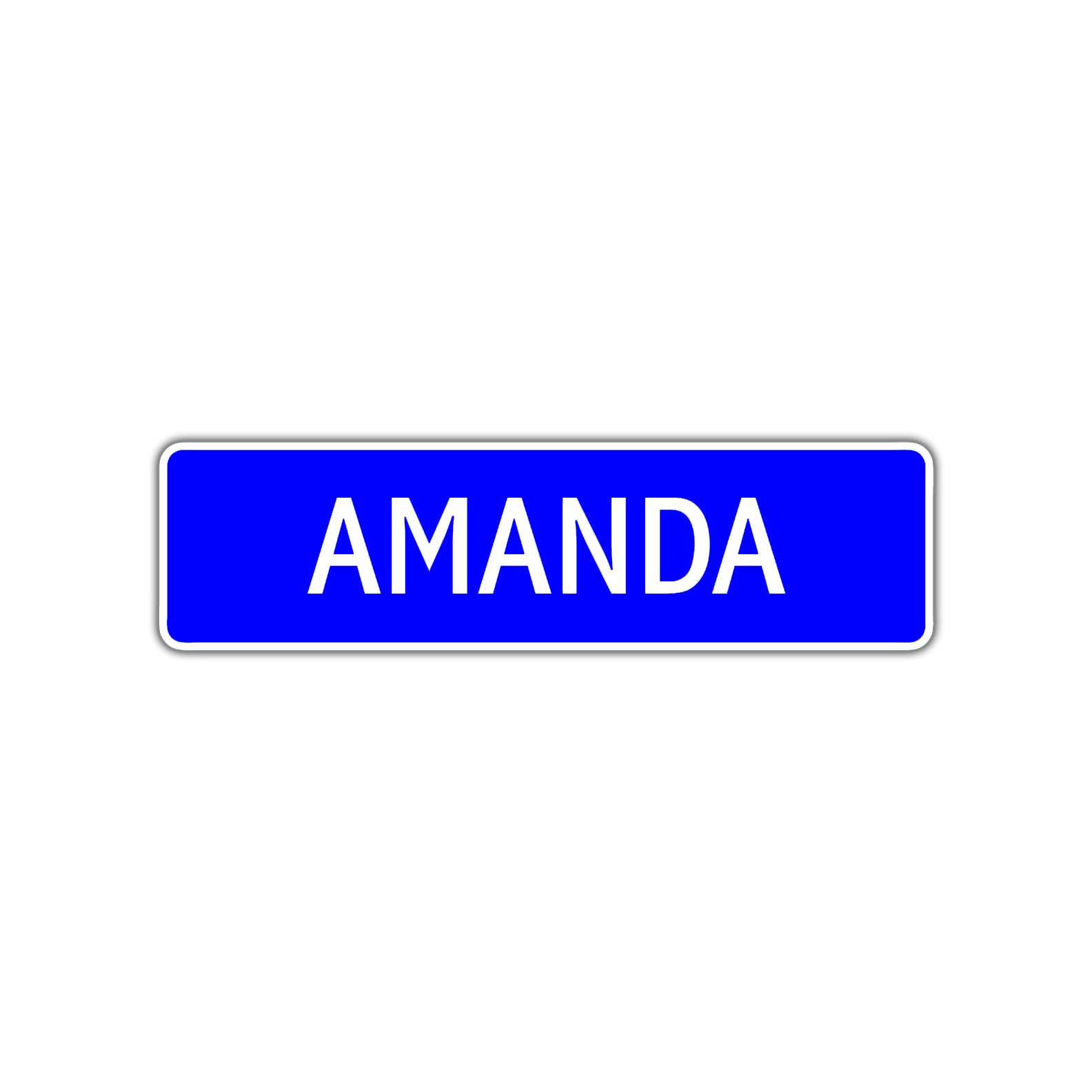Amanda Street Sign Children Name Room Plate