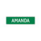 Amanda Street Sign Children Name Room Plate