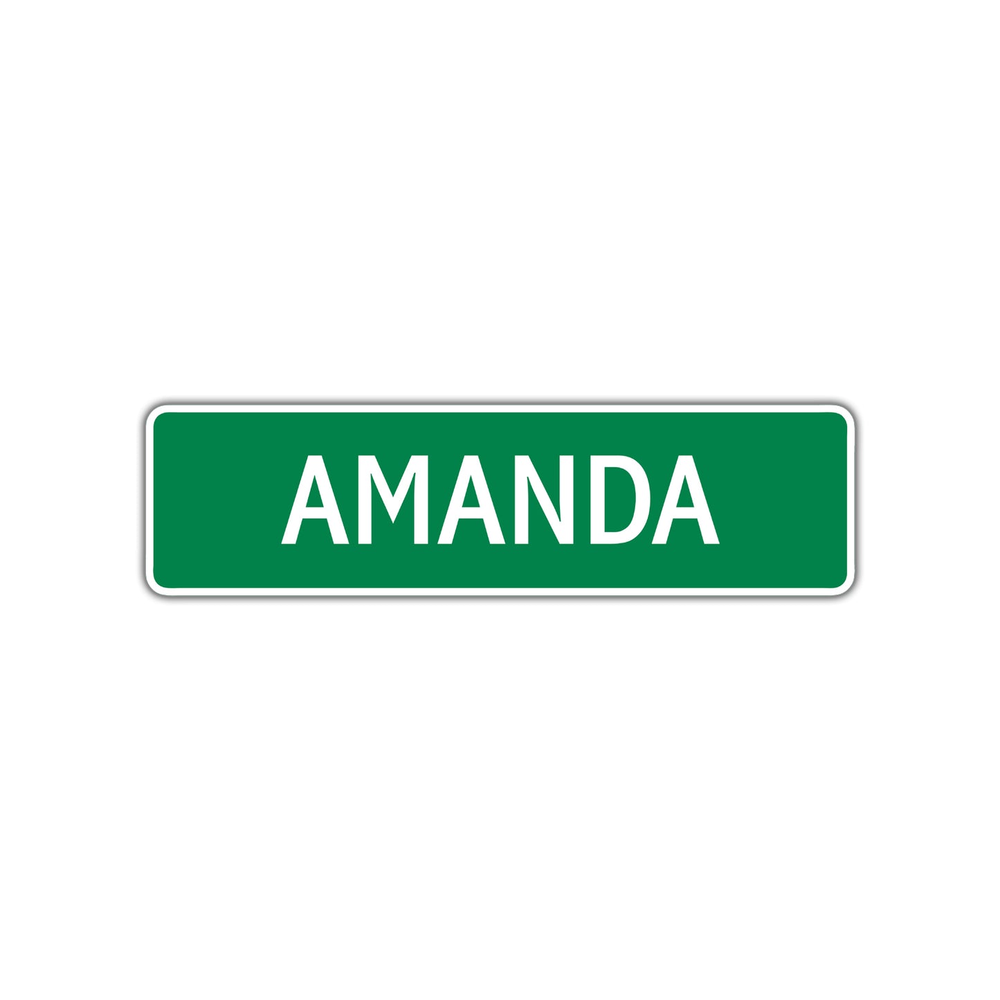 Amanda Street Sign Children Name Room Plate
