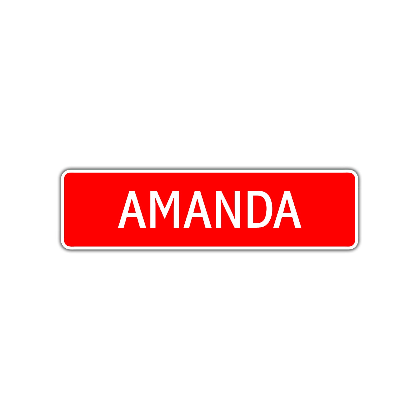 Amanda Street Sign Children Name Room Plate