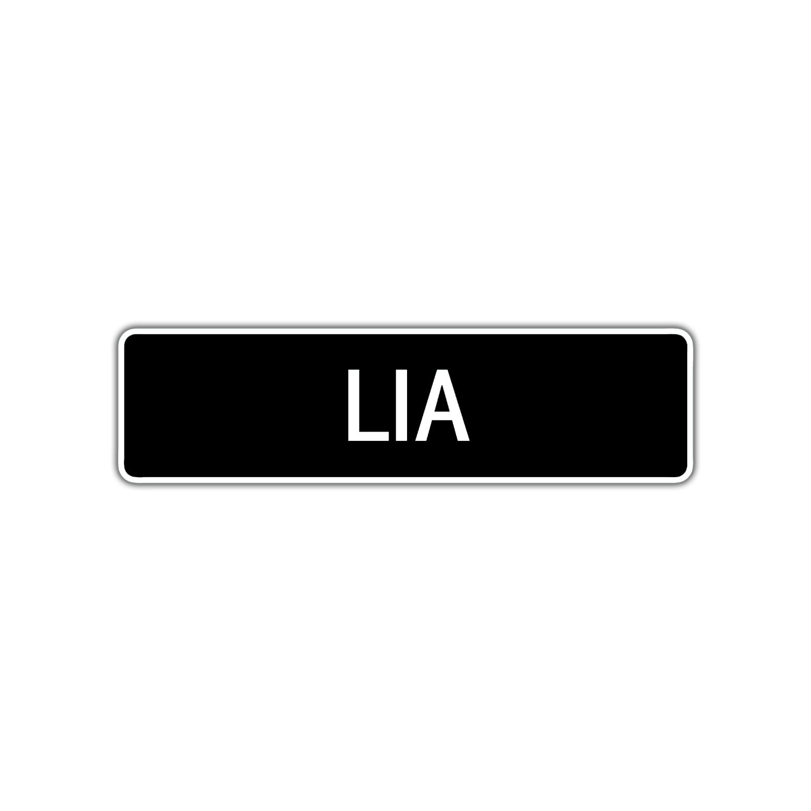 Lia Street Sign Children Name Room Plate