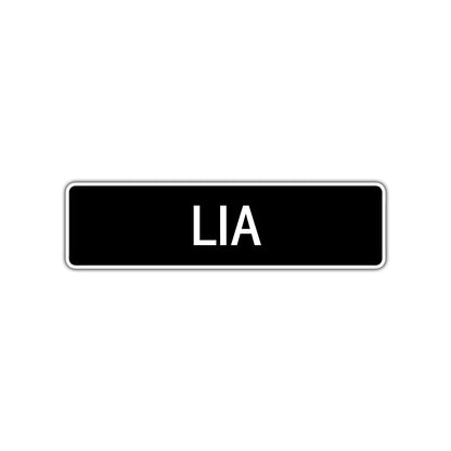 Lia Street Sign Children Name Room Plate