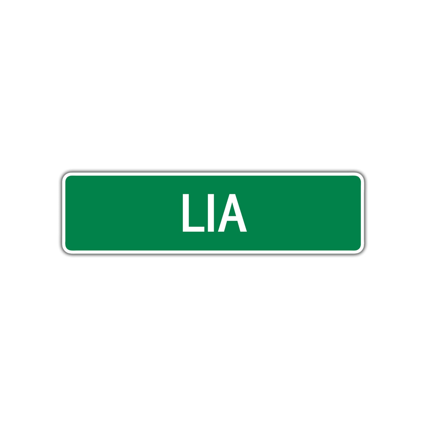Lia Street Sign Children Name Room Plate