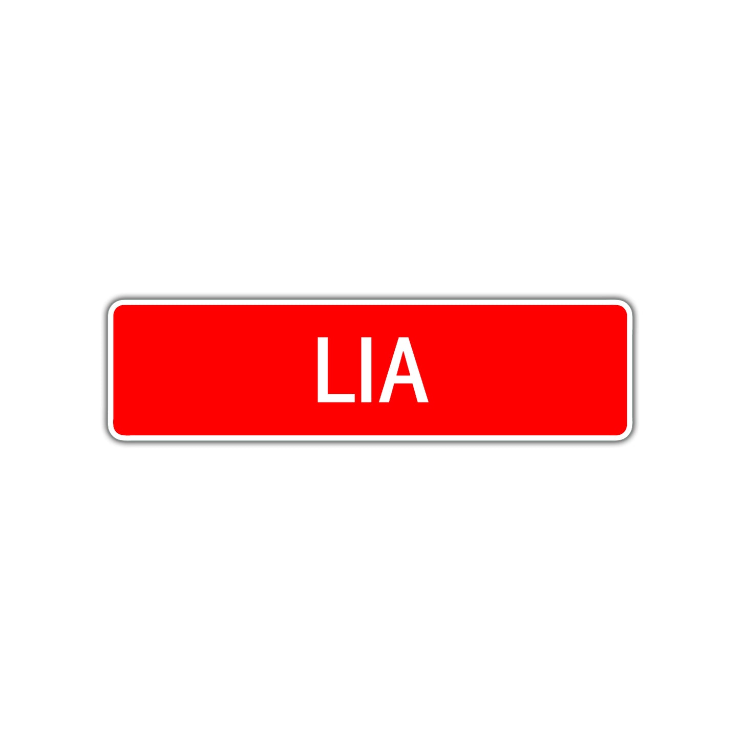 Lia Street Sign Children Name Room Plate