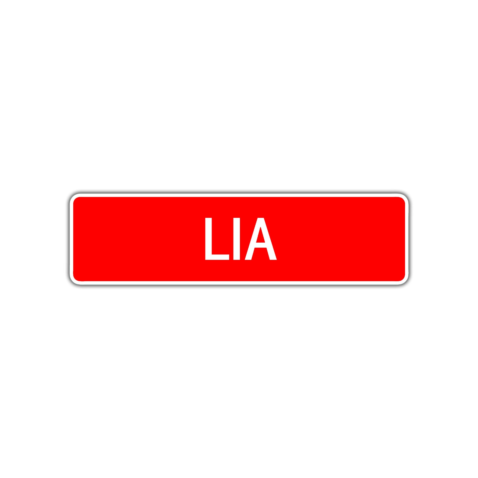 Lia Street Sign Children Name Room Plate