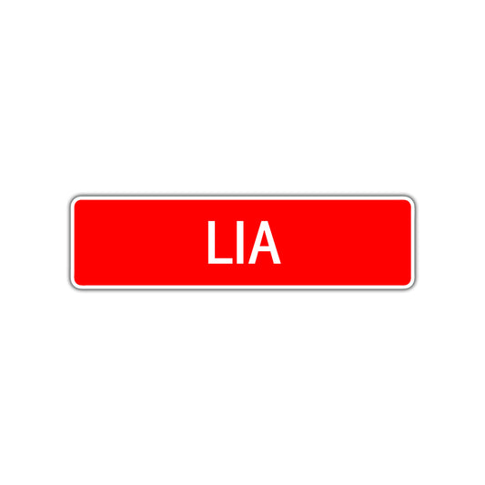 Lia Street Sign Children Name Room Plate