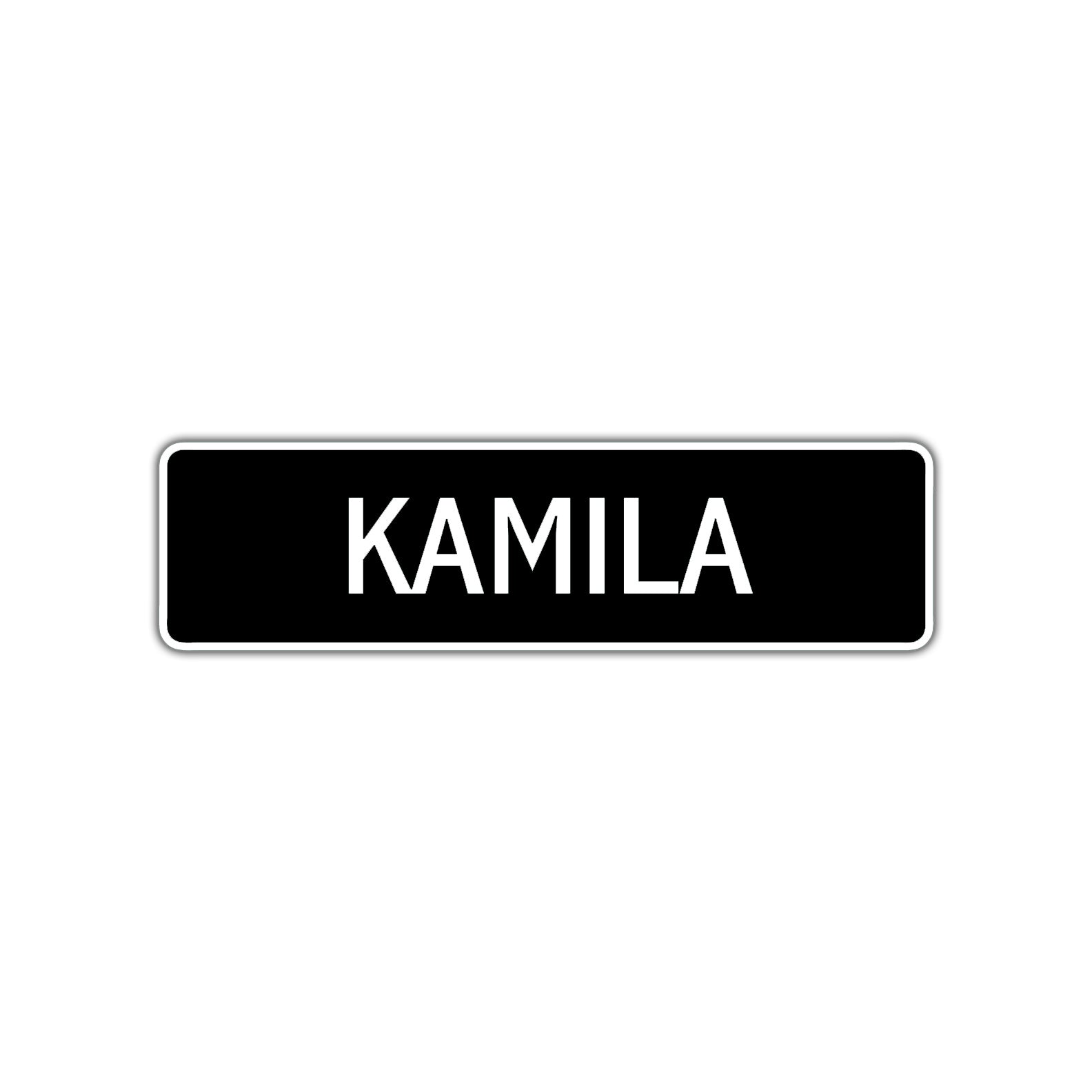 Kamila Street Sign Children Name Room Plate
