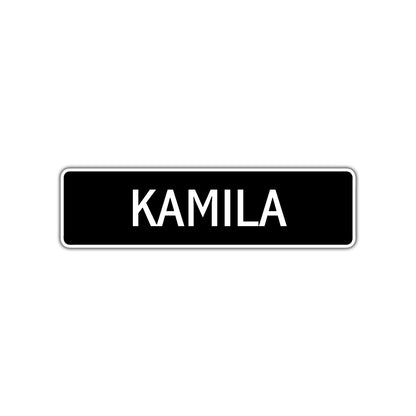 Kamila Street Sign Children Name Room Plate