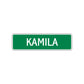 Kamila Street Sign Children Name Room Plate