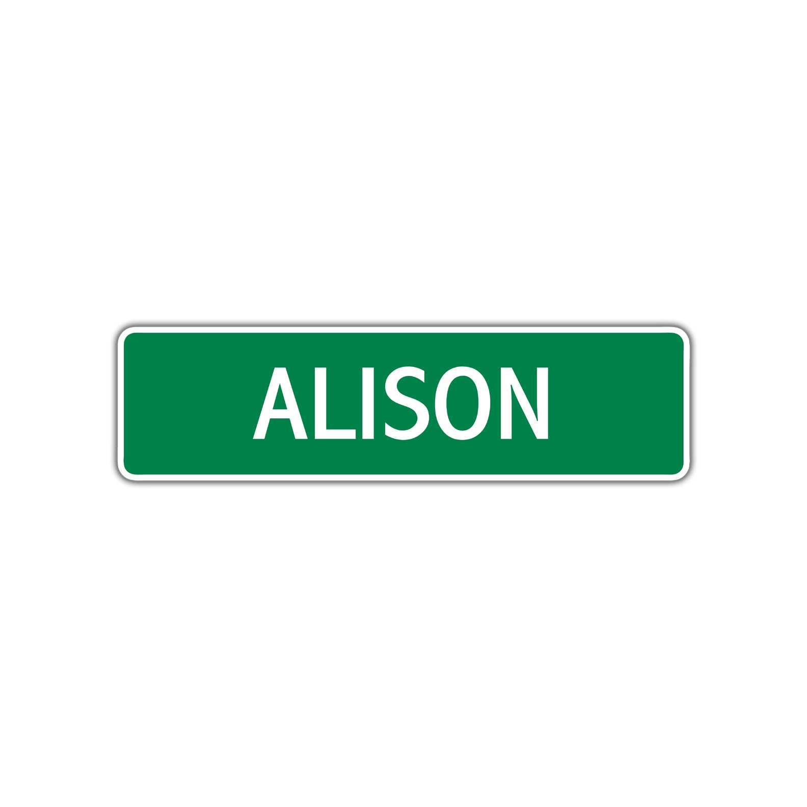 Alison Street Sign Children Name Room Plate