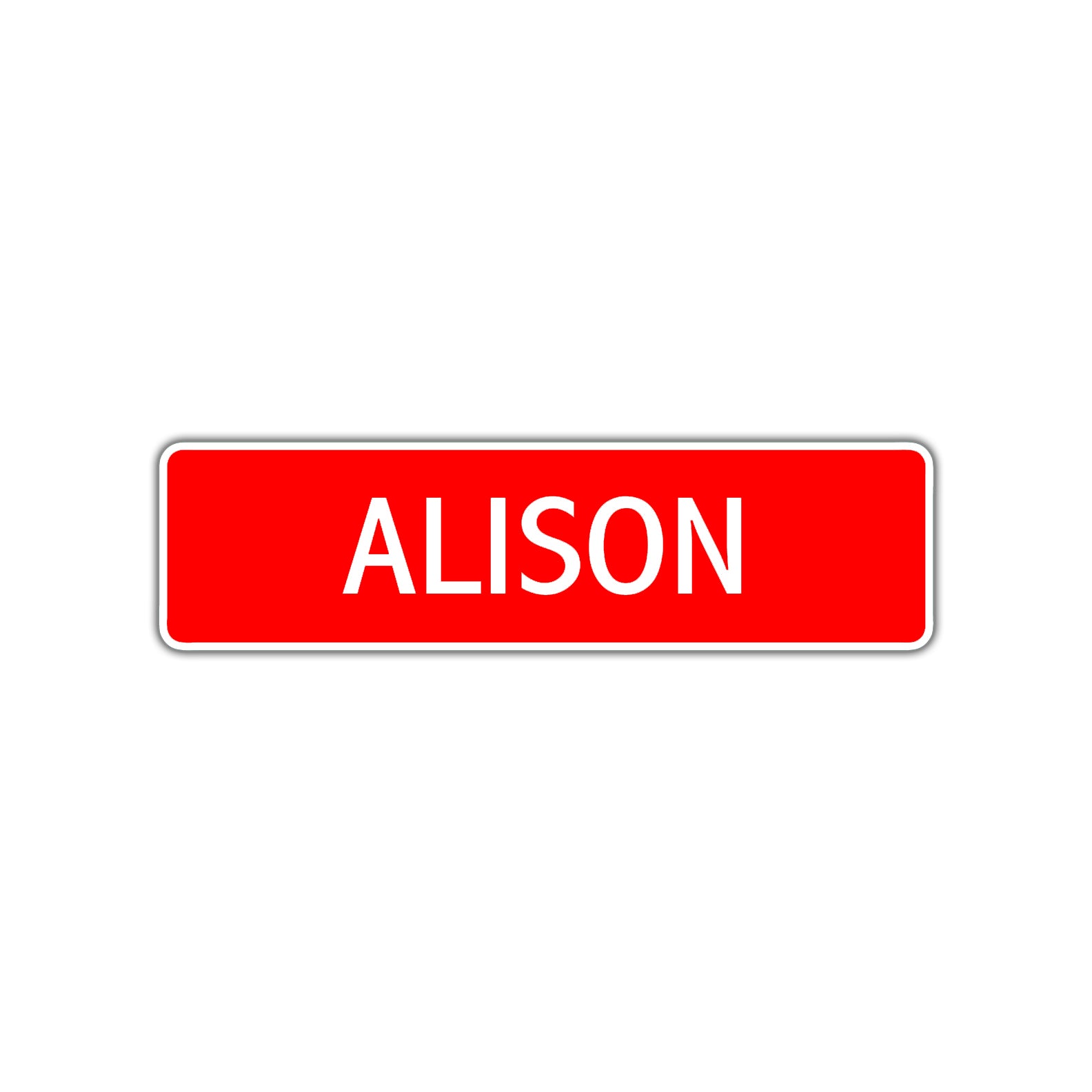Alison Street Sign Children Name Room Plate