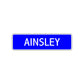 Ainsley Street Sign Children Name Room Plate