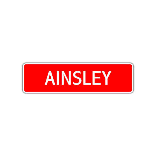 Ainsley Street Sign Children Name Room Plate
