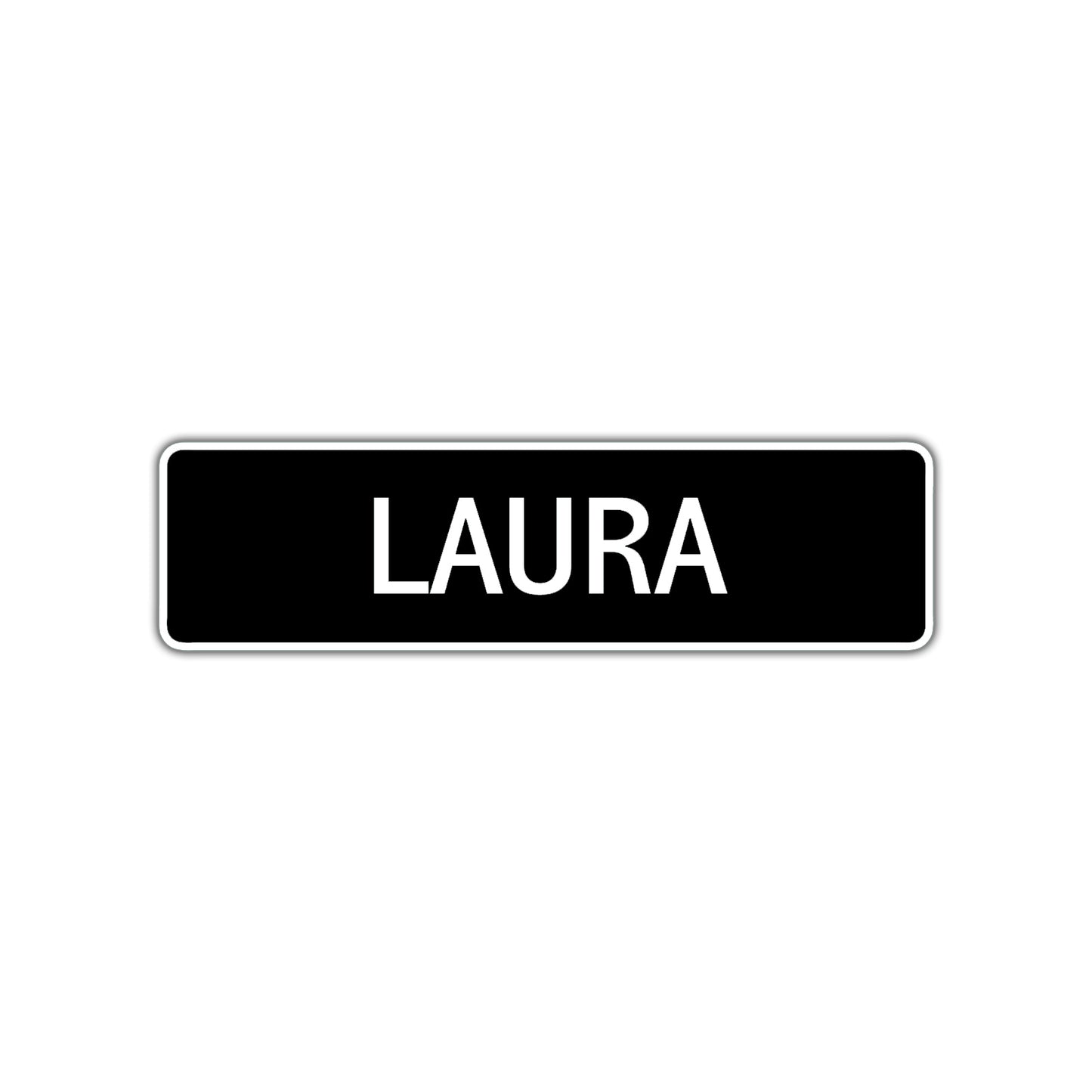 Laura Street Sign Children Name Room Plate