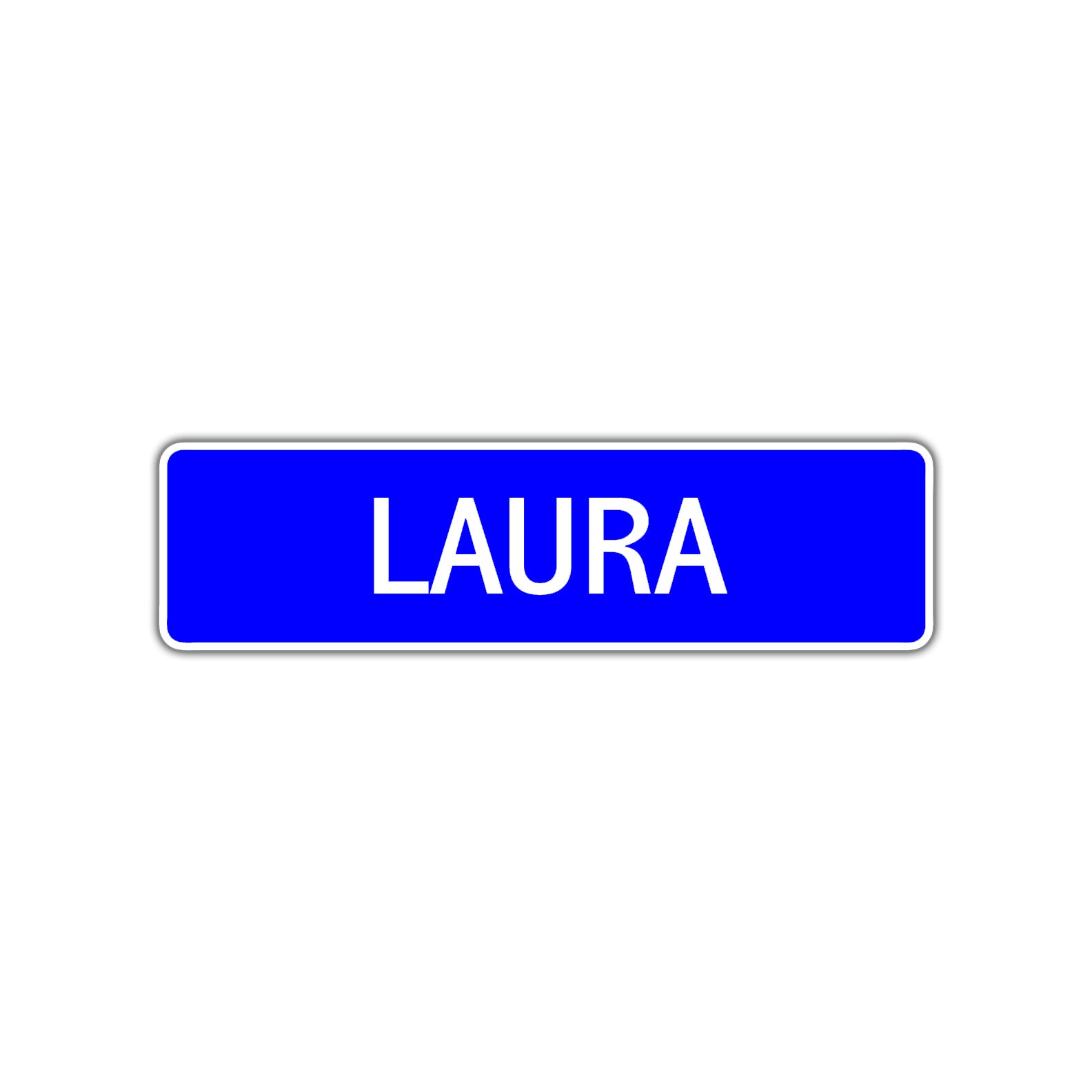 Laura Street Sign Children Name Room Plate