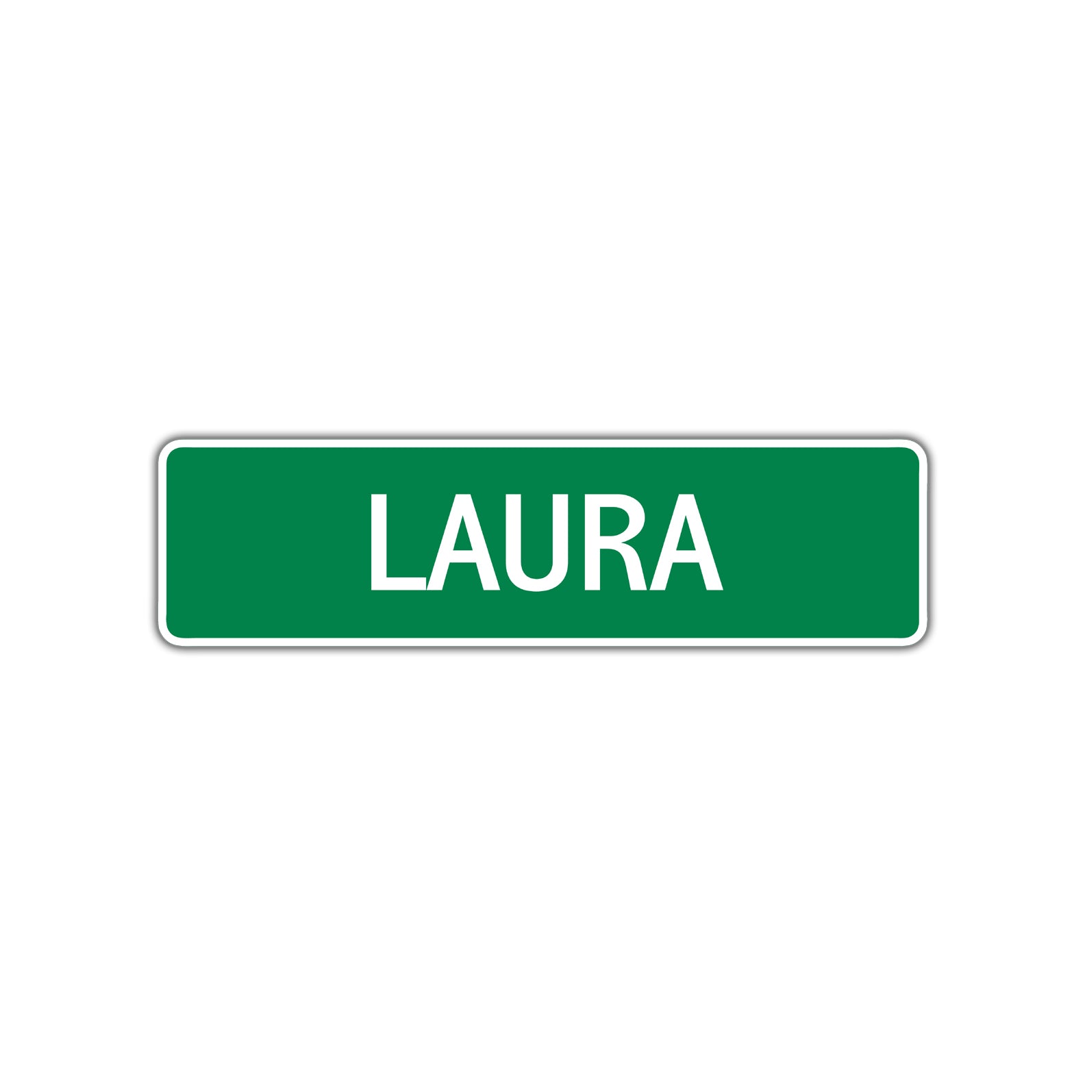 Laura Street Sign Children Name Room Plate